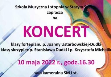 Koncert uczniów klasy fortepianu i klasy skrzypiec.